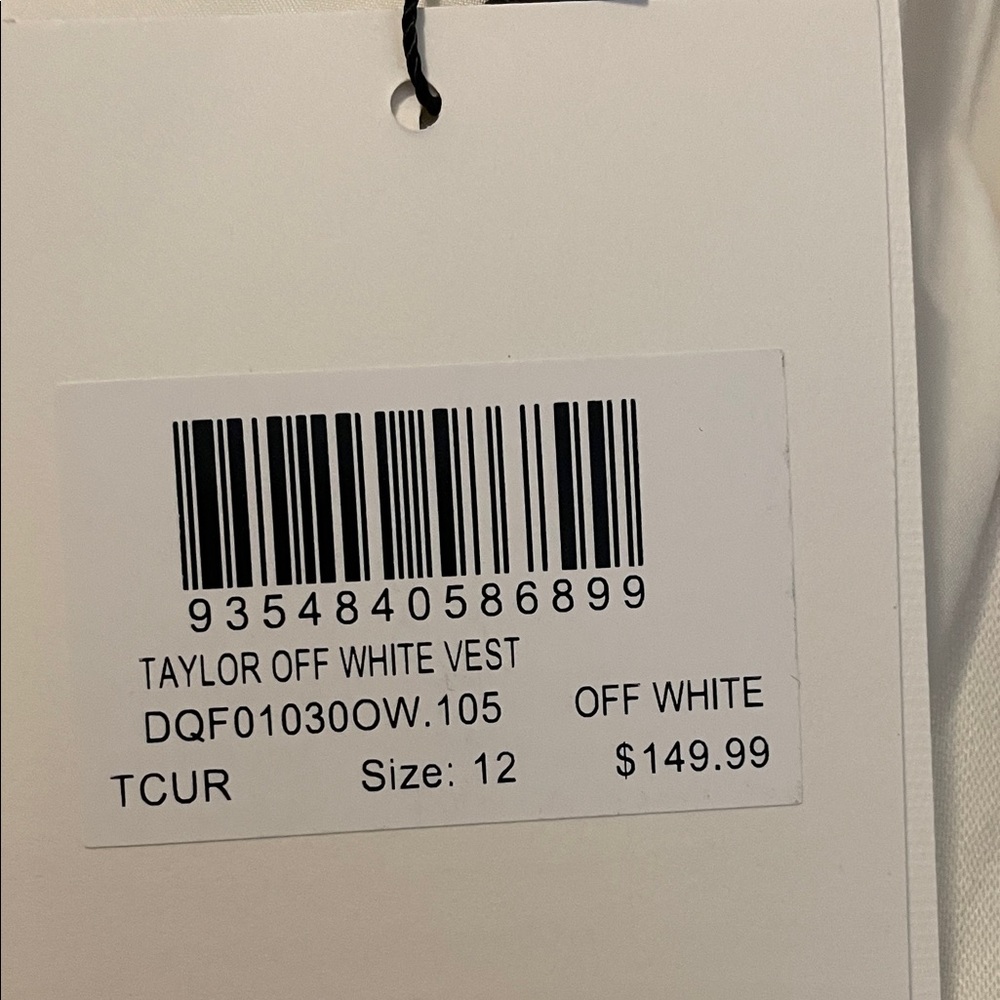 DISSH TAYLOR VEST-OFF WHITE-8 - Picture 3 of 5